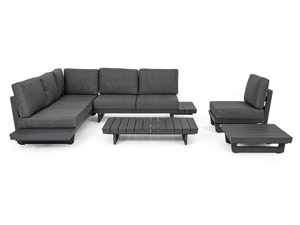 Sofá modular en esquina Infinity de aluminio Bizzotto - 6