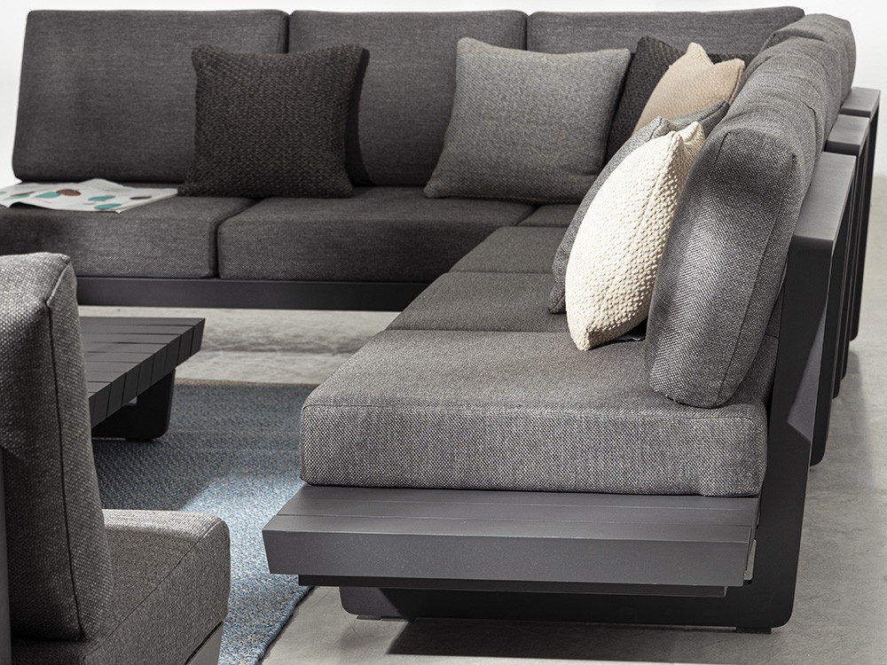 Sofá modular en esquina Infinity de aluminio Bizzotto - 11