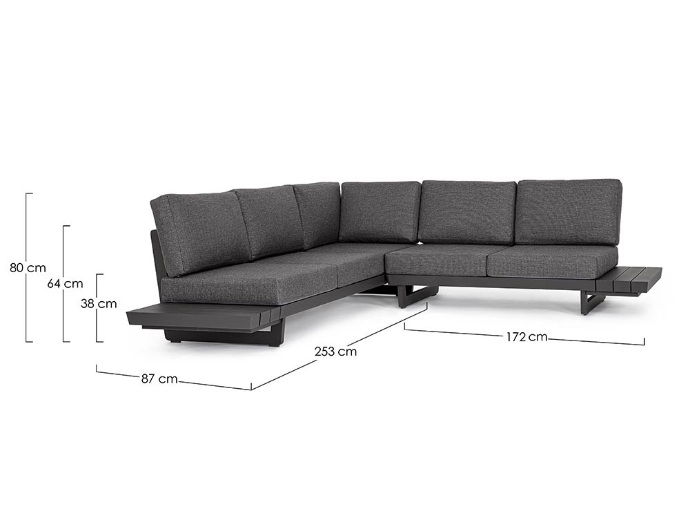 Sofá modular en esquina Infinity de aluminio Bizzotto - 7