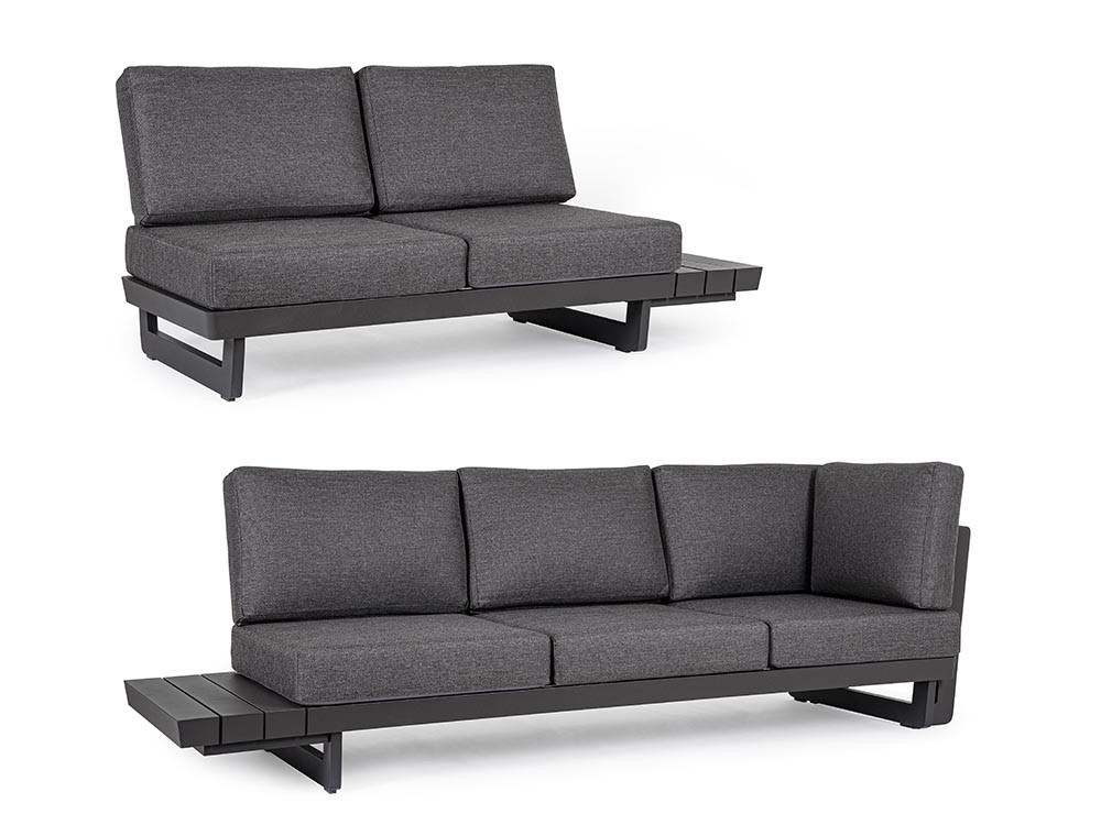 Sofá modular en esquina Infinity de aluminio Bizzotto - 12