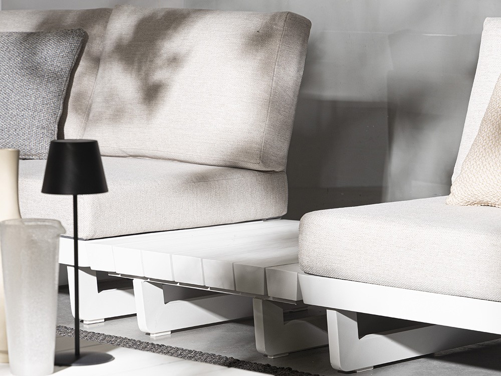 Sofá modular en esquina Infinity de aluminio Bizzotto - 23