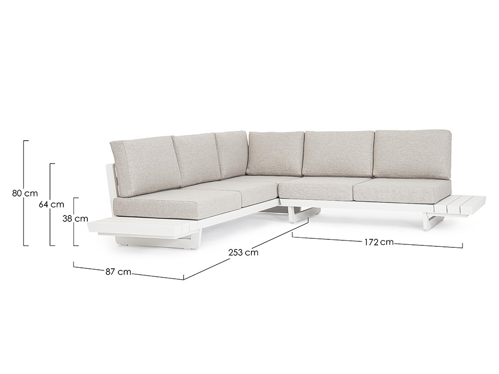 Sofá modular en esquina Infinity de aluminio Bizzotto - 19