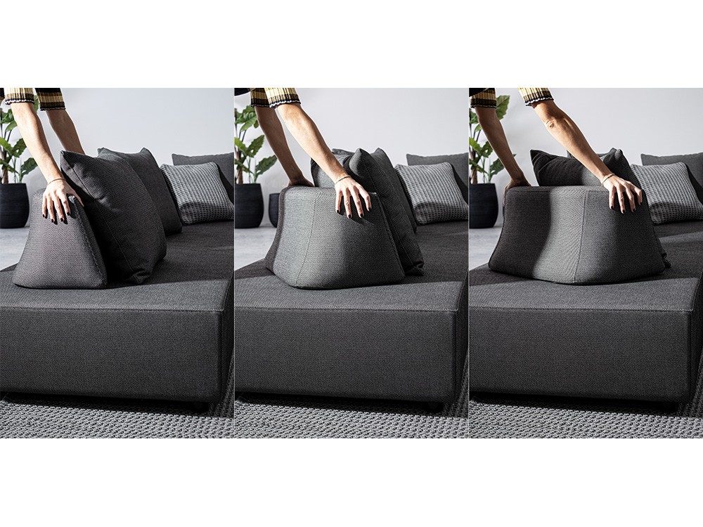 Sofá modular esquina Piper tapizado Bizzotto - 3