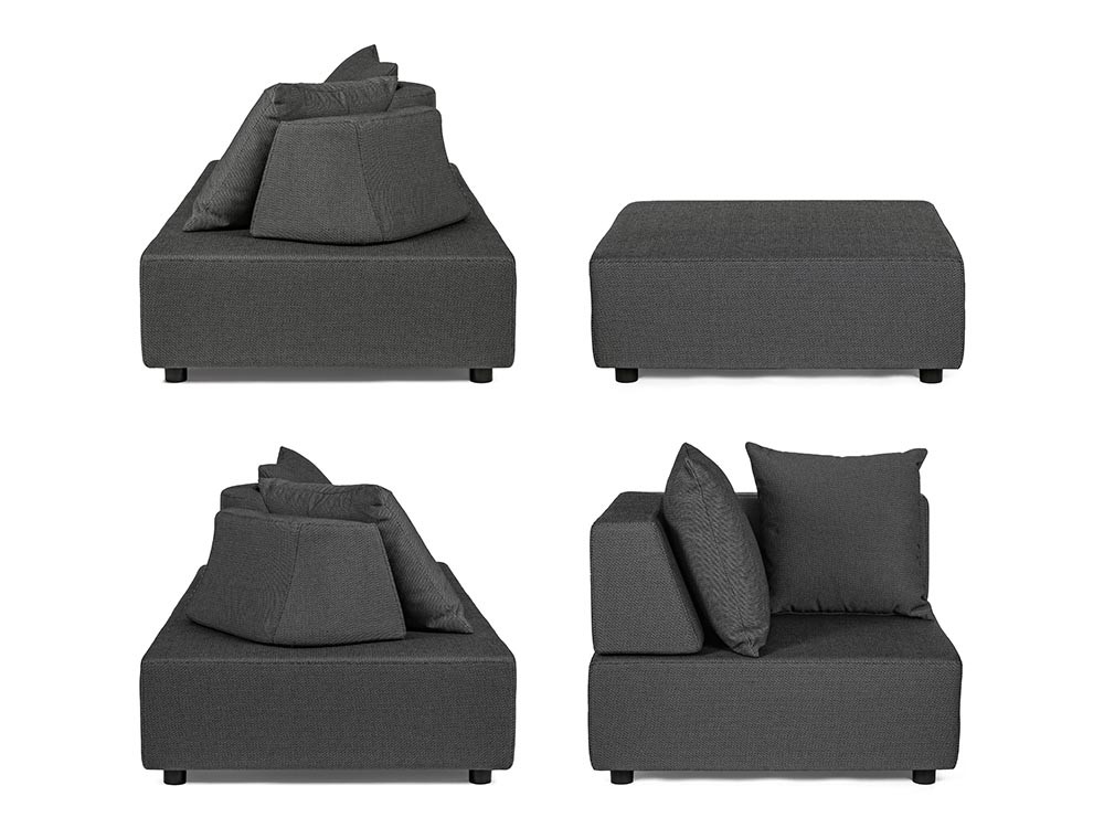 Sofá modular esquina Piper tapizado Bizzotto - 11