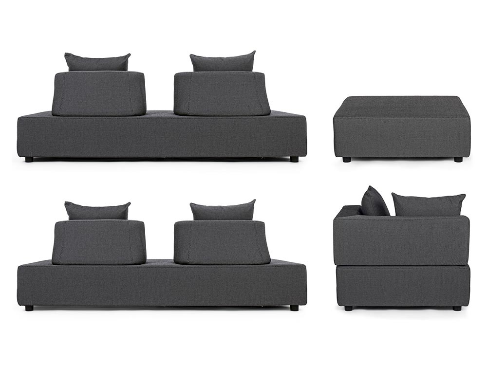 Sofá modular esquina Piper tapizado Bizzotto - 12