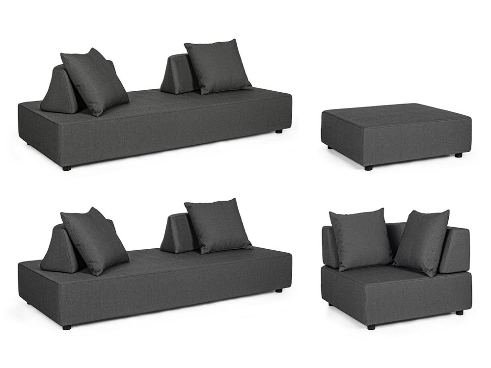 Sofá modular esquina Piper tapizado Bizzotto - 14