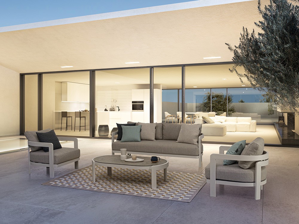 Set de salón exterior Presley de aluminio Bizzotto - 1