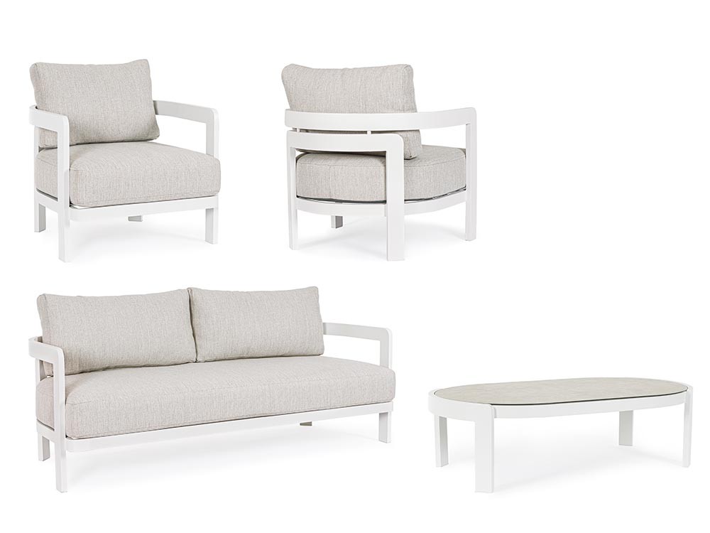 Set de salón exterior Presley de aluminio Bizzotto - 12