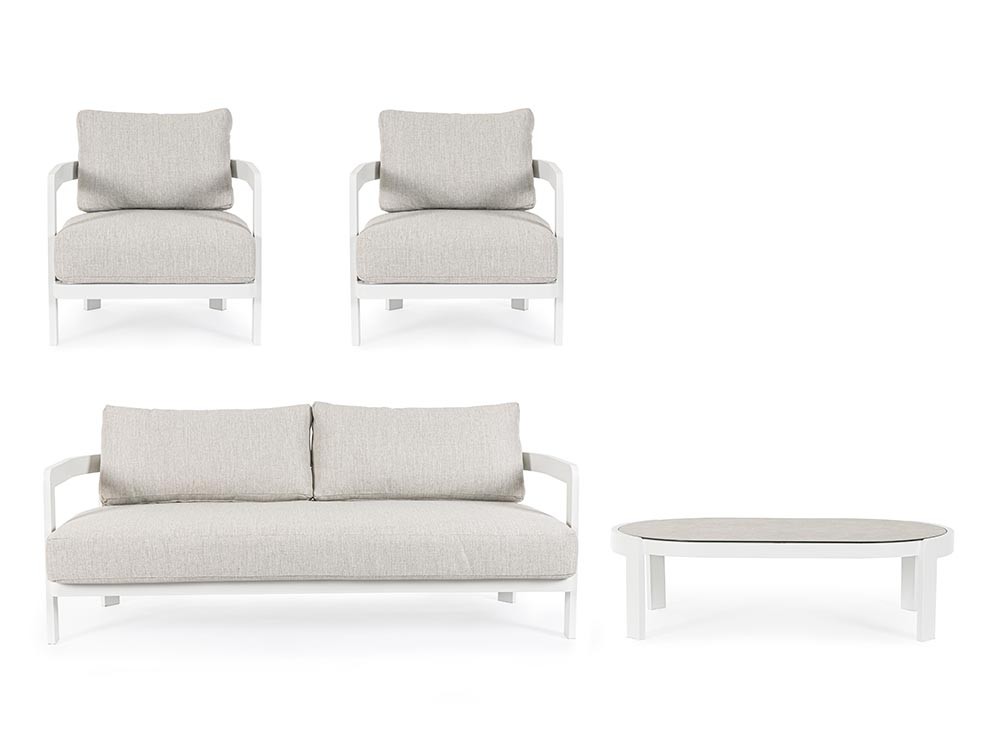 Set de salón exterior Presley de aluminio Bizzotto - 13