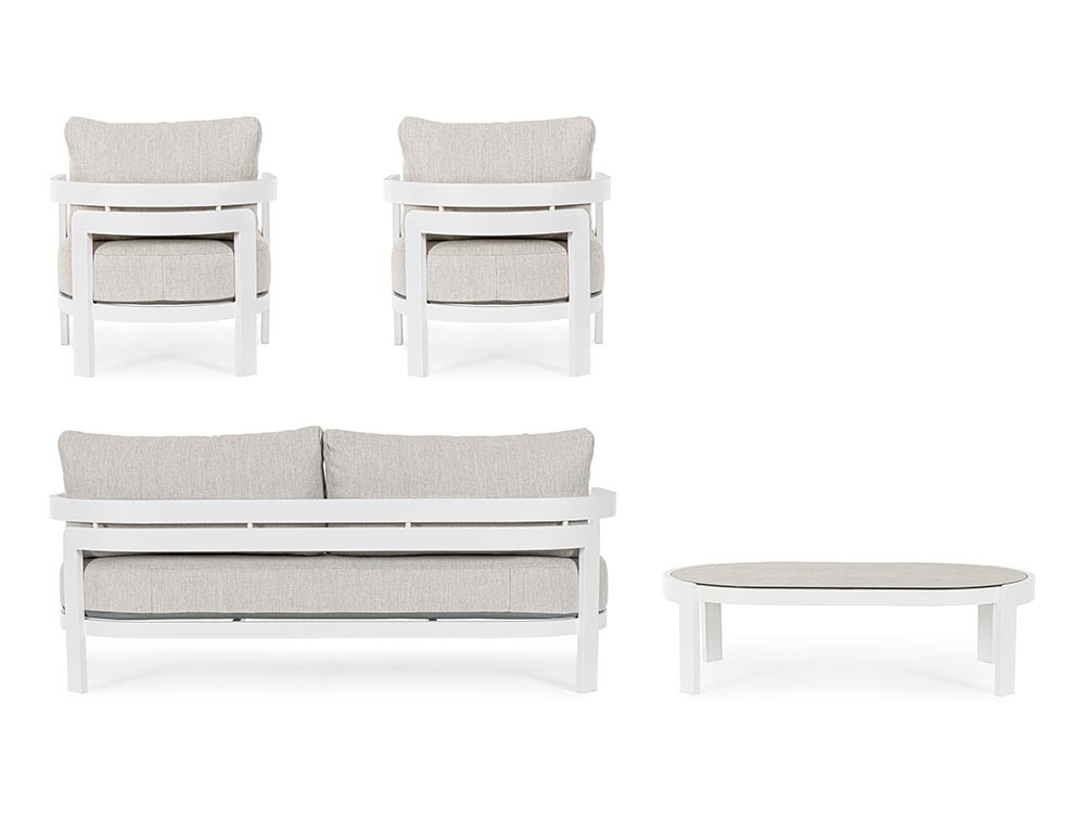 Set de salón exterior Presley de aluminio Bizzotto - 14