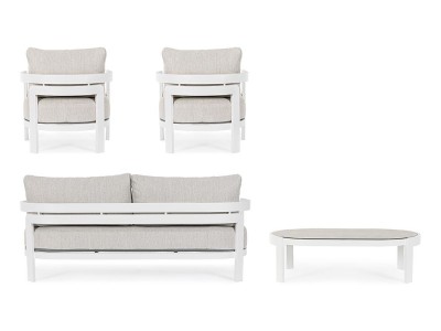 Set de salón exterior Presley de aluminio Bizzotto - 14