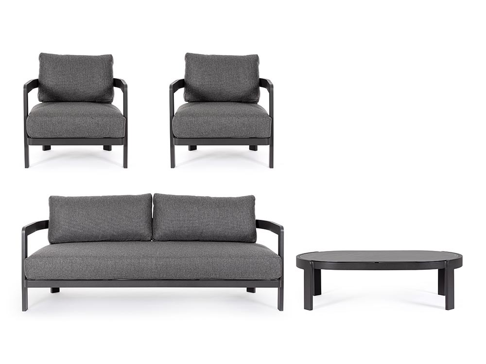 Set de salón exterior Presley de aluminio Bizzotto - 25