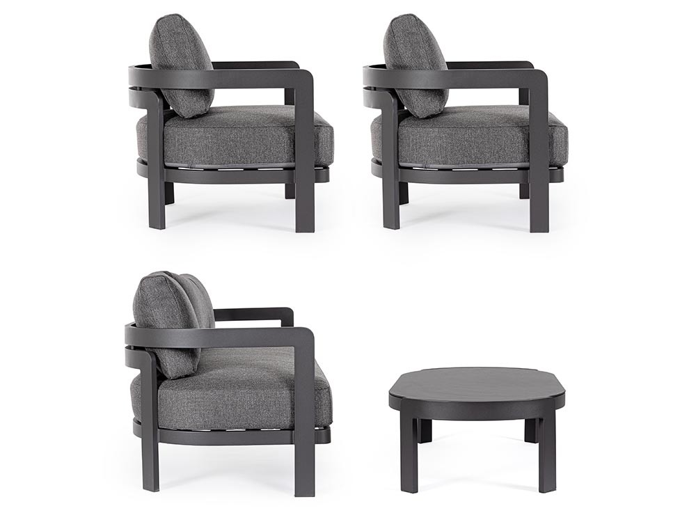 Set de salón exterior Presley de aluminio Bizzotto - 27