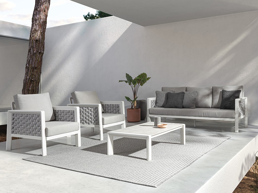 Set de salón exterior Otavio de aluminio Bizzotto - 1