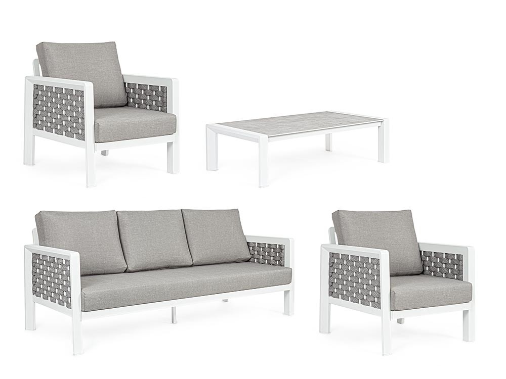 Set de salón exterior Otavio de aluminio Bizzotto - 5