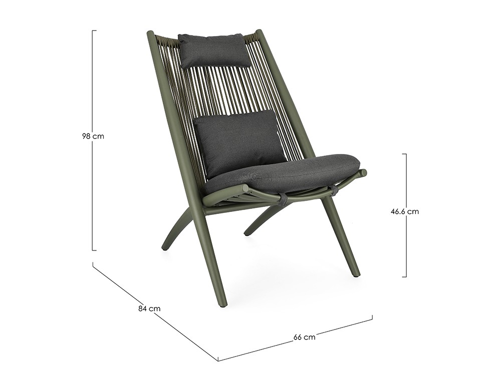 Sillón para salón exterior Aloha de aluminio Bizzotto - 33