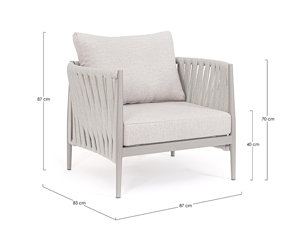Sillón para salón exterior Jacinta de aluminio Bizzotto - 8