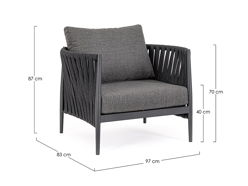 Sillón para salón exterior Jacinta de aluminio Bizzotto - 17