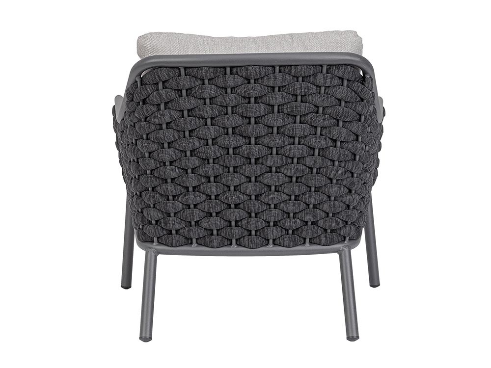 Sillón para salón exterior Everly de aluminio y cuerda Bizzotto - 6