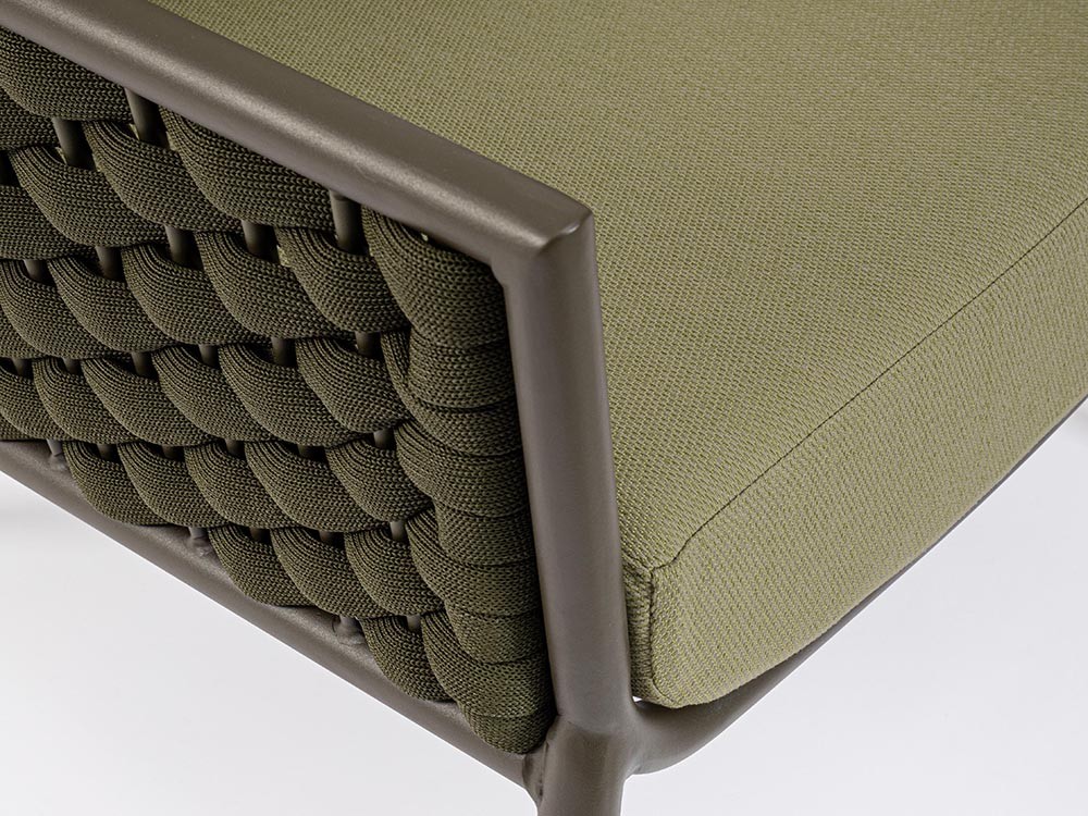 Sillón para salón exterior Everly de aluminio y cuerda Bizzotto - 18