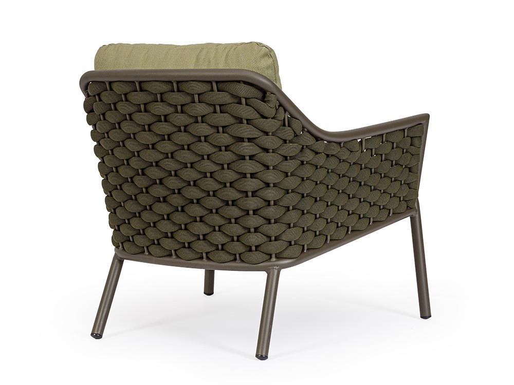 Sillón para salón exterior Everly de aluminio y cuerda Bizzotto - 13