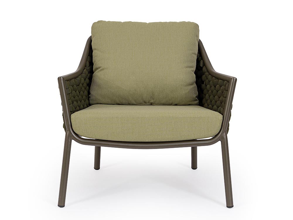 Sillón para salón exterior Everly de aluminio y cuerda Bizzotto - 14