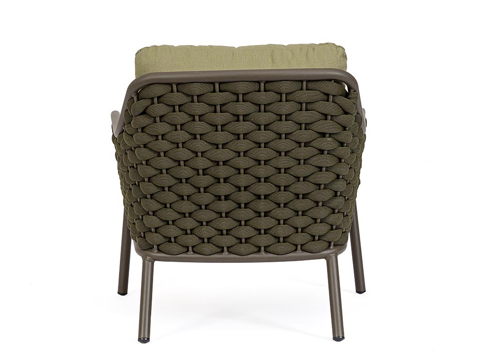 Sillón para salón exterior Everly de aluminio y cuerda Bizzotto - 15