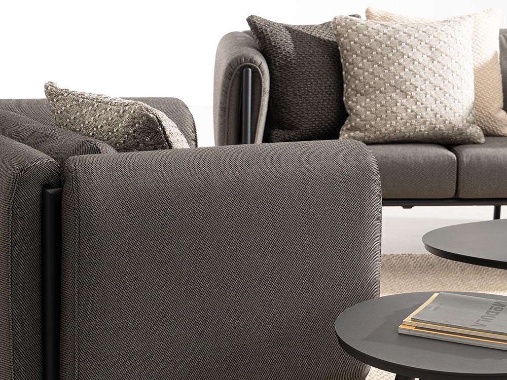 Sillón para salón exterior Pixel con estructura de aluminio y tapizado Bizzotto - 18