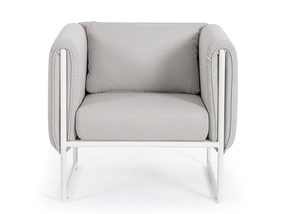 Sillón para salón exterior Pixel con estructura de aluminio y tapizado Bizzotto - 23