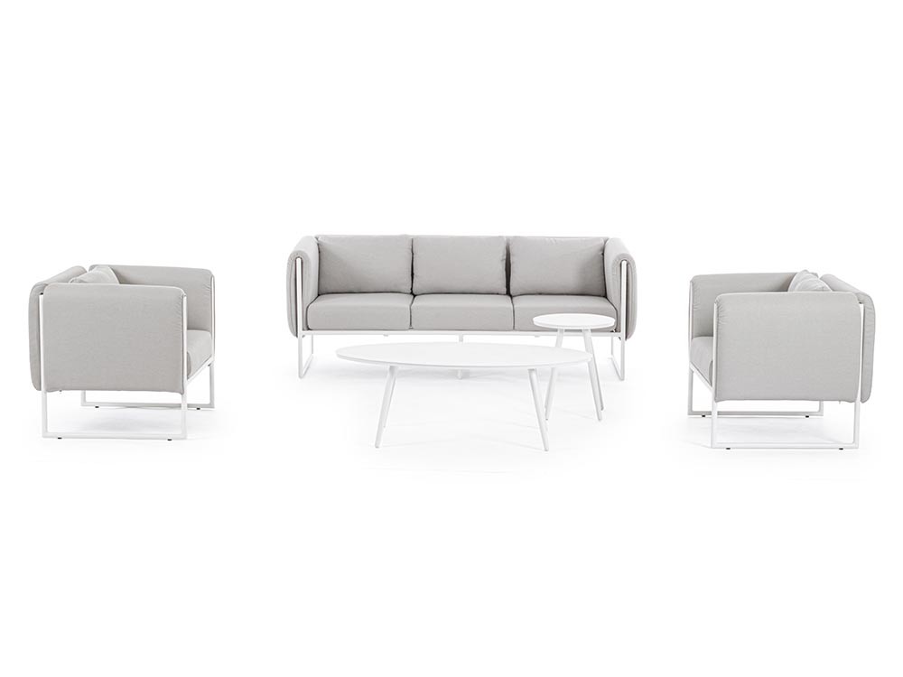 Sillón para salón exterior Pixel con estructura de aluminio y tapizado Bizzotto - 30