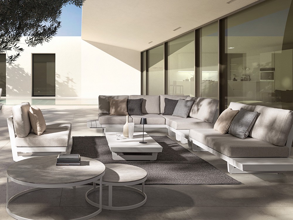 Sillón modular para salón exterior Infinity de aluminio Bizzotto - 10
