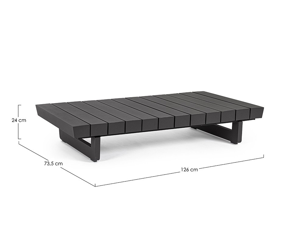 Mesa de centro para salón exterior Infinity de aluminio Bizzotto - 9
