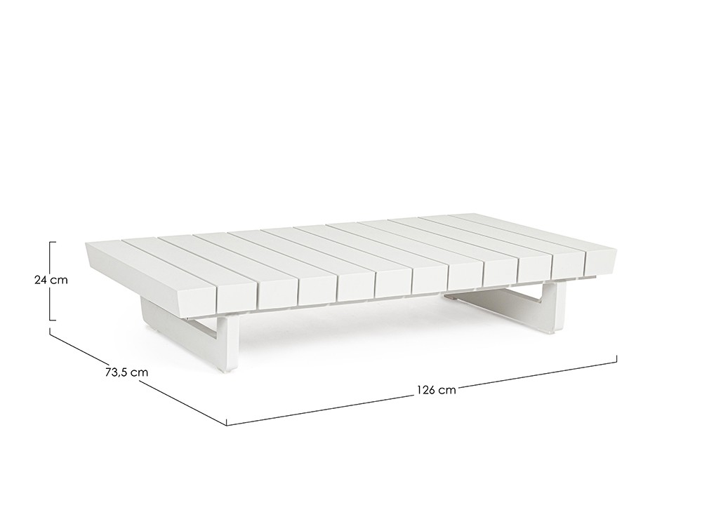 Mesa de centro para salón exterior Infinity de aluminio Bizzotto - 14