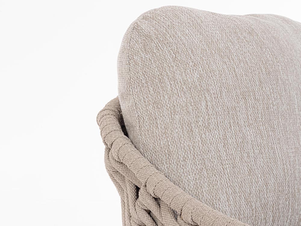 Sillón para salón exterior Tamires de madera de teca y cuerda trenzada Bizzotto - 13