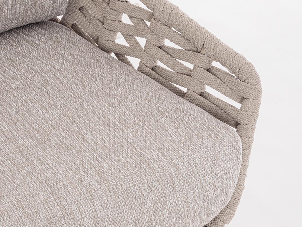 Sillón para salón exterior Tamires de madera de teca y cuerda trenzada Bizzotto - 12