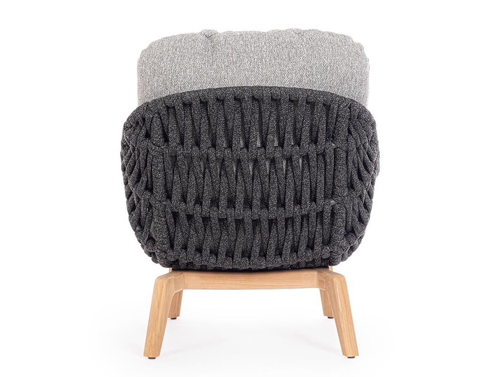 Sillón para salón exterior Tamires de madera de teca y cuerda trenzada Bizzotto - 18