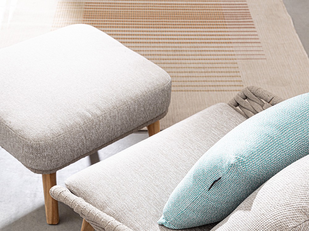 Otomán para salón exterior Tamires de madera de teca Bizzotto - 7