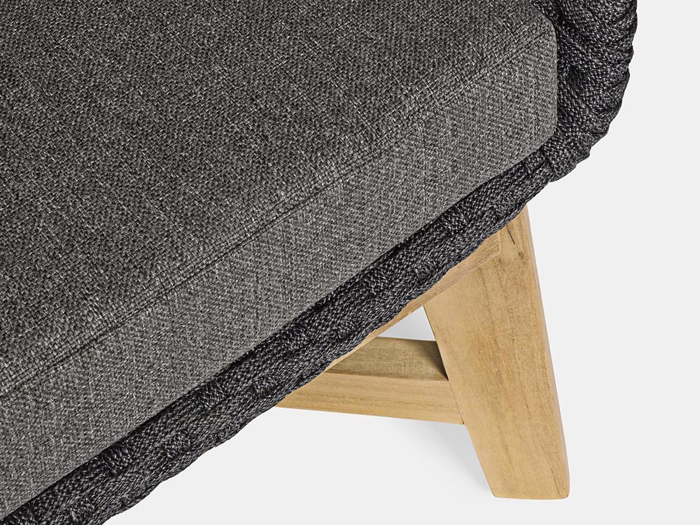 Sillón para salón exterior Coachella de teca y cuerda trenzada Bizzotto - 10