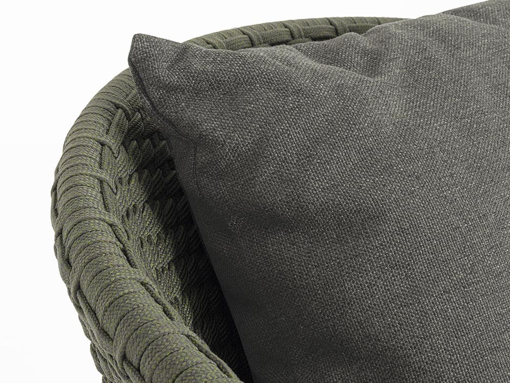 Sillón para salón exterior Coachella de teca y cuerda trenzada Bizzotto - 19