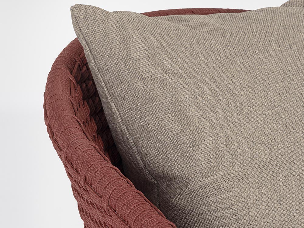 Sillón para salón exterior Coachella de teca y cuerda trenzada Bizzotto - 27