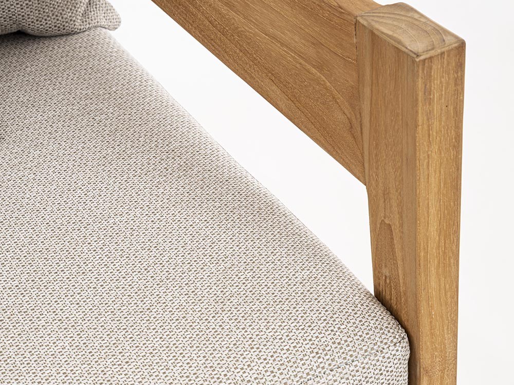 Sofá Kobo para salón exterior de madera de teca Bizzotto - 19