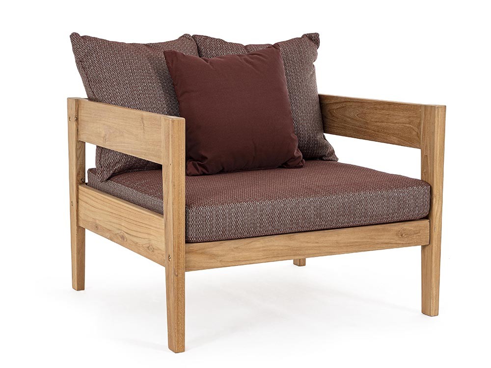 Sofá Kobo para salón exterior de madera de teca Bizzotto - 3