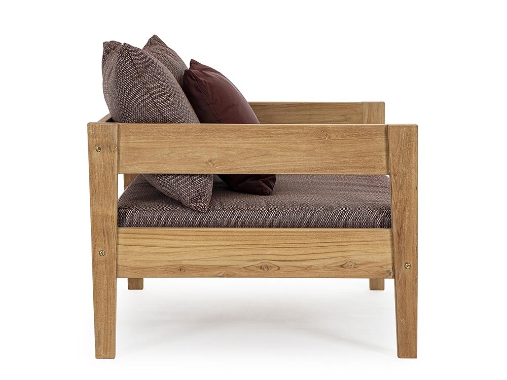 Sofá Kobo para salón exterior de madera de teca Bizzotto - 34
