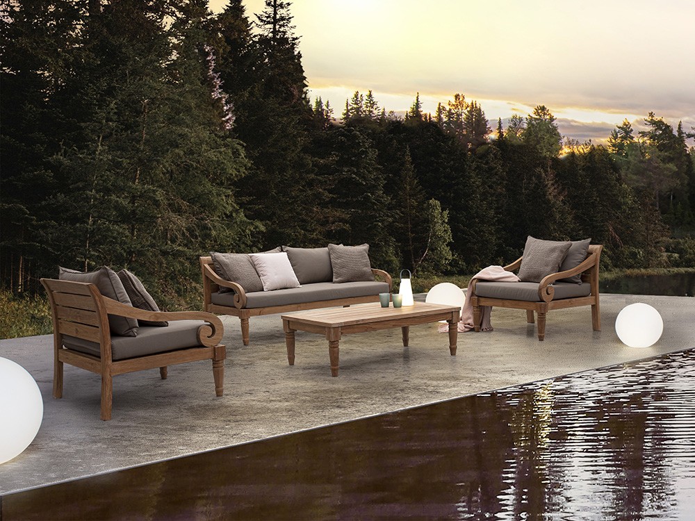 Sillón Karuba para salón exterior de madera de teca Bizzotto - 1
