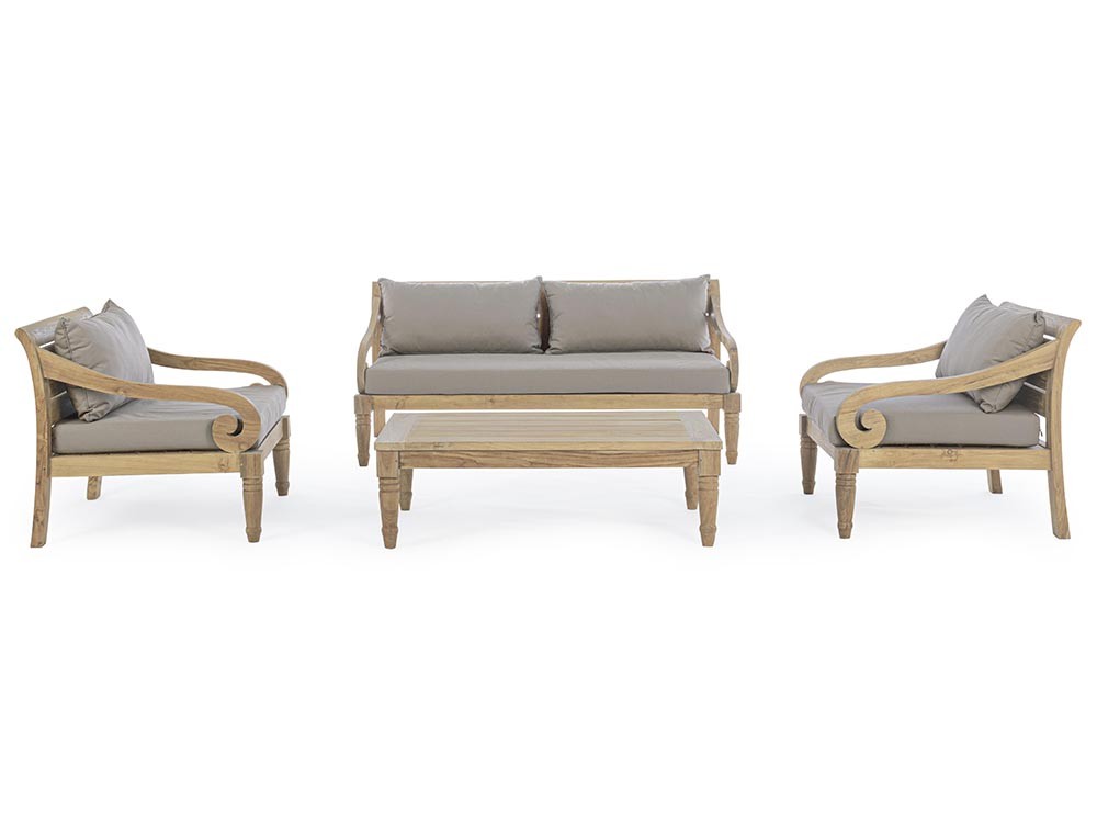Sillón Karuba para salón exterior de madera de teca Bizzotto - 15
