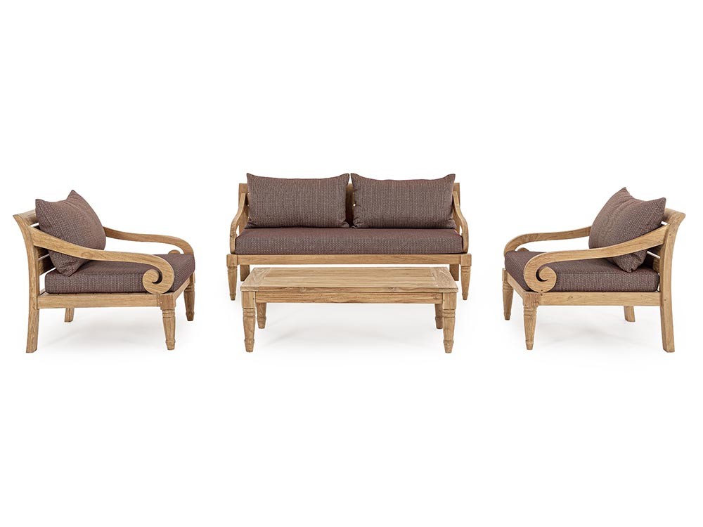 Sillón Karuba para salón exterior de madera de teca Bizzotto - 41