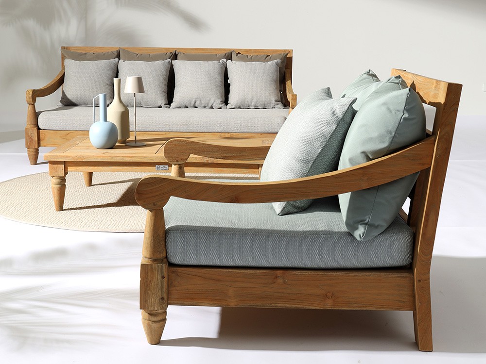 Sillón Bali para salón exterior de madera de teca Bizzotto - 11