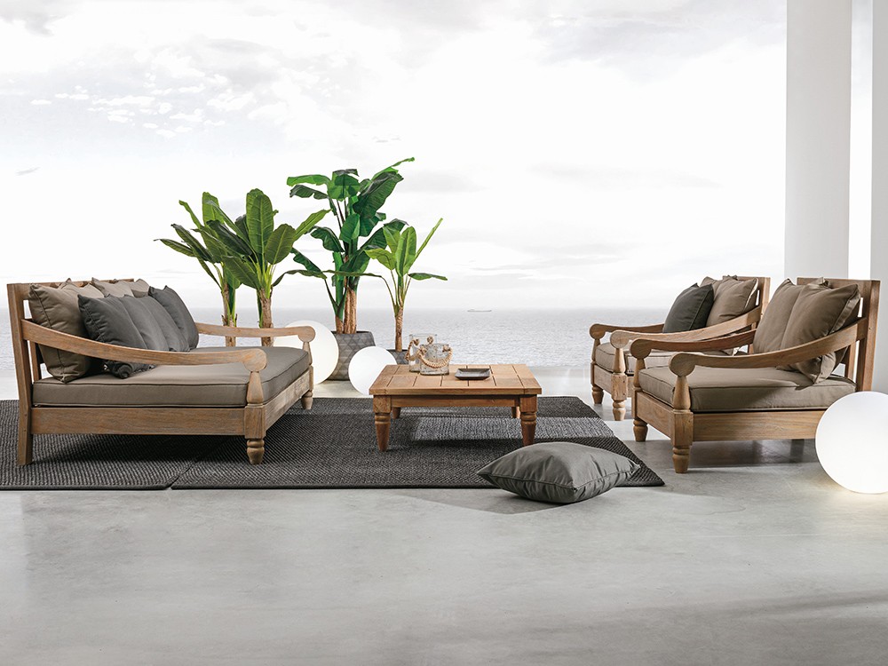 Sillón Bali para salón exterior de madera de teca Bizzotto - 30