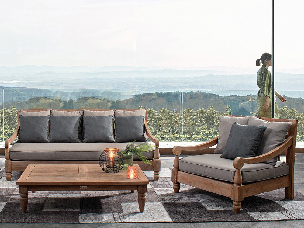 Sillón Bali para salón exterior de madera de teca Bizzotto - 1