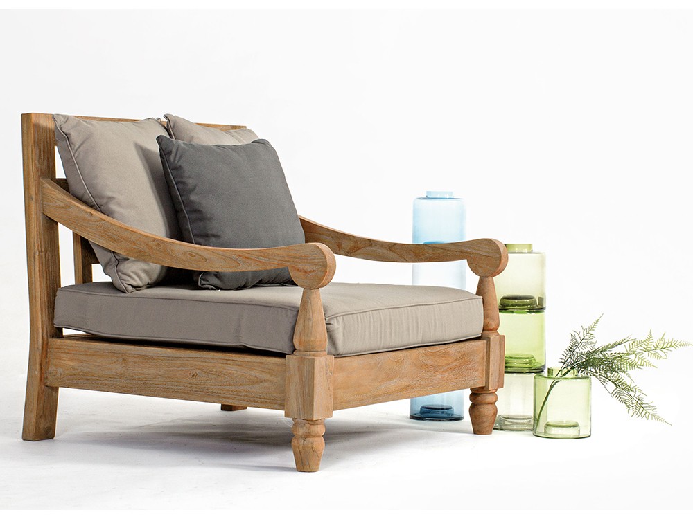 Sillón Bali para salón exterior de madera de teca Bizzotto - 23